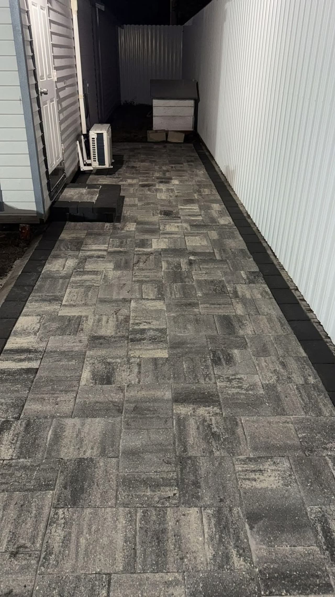 Travertine driveway Central Florida